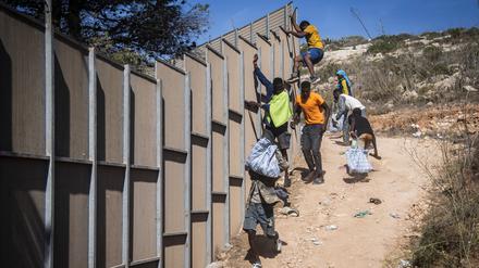 Migranten auf Lampedusa.