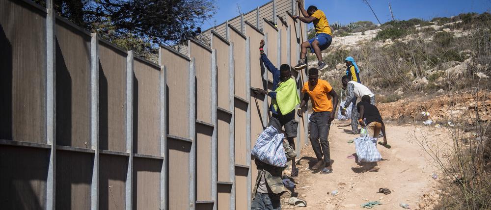 Migranten auf Lampedusa.