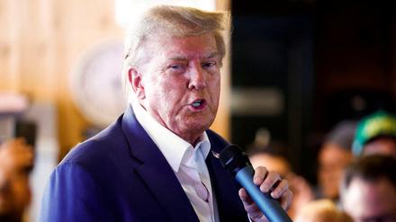 Donald Trump bei einem Wahlkampftermin in Iowa am 12. August 2023.