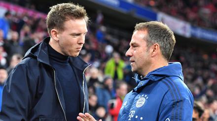 Nachfolge, die zweite. Schon beim FC Bayern München hat Julian Nagelsmann (links) Hansi Flick abgelöst.