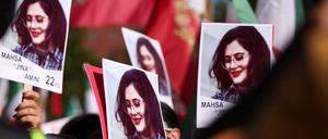 Protest ein Jahr nach dem Tod von Mahsa Amiri im Iran, 2023 in Washington.