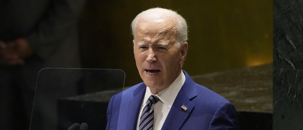 Der US-Präsident spricht auf der 78. Sitzung der Generalversammlung der Vereinten Nationen. Über 140 Staats- und Regierungschefs stehen auf der Rednerliste.