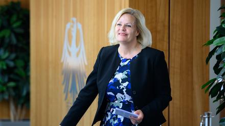 Nancy Faeser will im Innenausschuss des Bundestages am Mittwoch Fragen zumFall Schönbohm beantworten.
