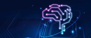 AI technology brain background digital transformation concept