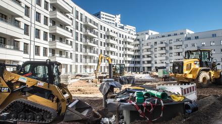 Hier hat Vonovia mittlerweile fertig gebaut: Neubausiedlung Alboingärten in Berlin-Schöneberg.