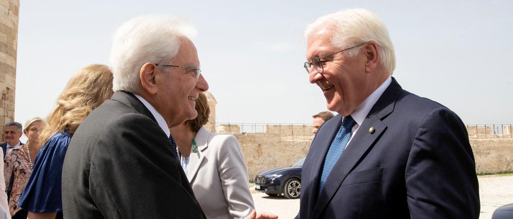 Bundespräsident Frank-Walter Steinmeier besucht Italiens Staatspräsident Sergio Mattarella in Rom.
