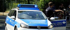 Polizist im Einsatz.