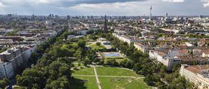 Luftaufnahme vom Görlitzer Park in Berlin. 
