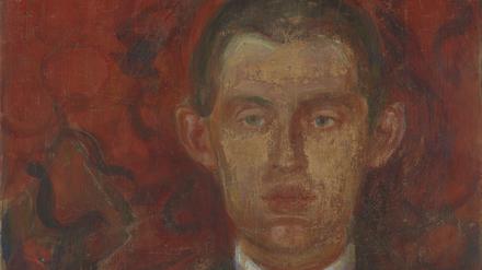 Edvard Munch, Selbstporträt unter Frauenmaske, 1893