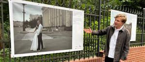 Ostkreuz-Fotograf Emile Ducke reiste seit Kriegsbeginn mehrfach nach Charkiw. Bei der Ausstellungseröffnung berichtete er von seinen Erfahrungen.