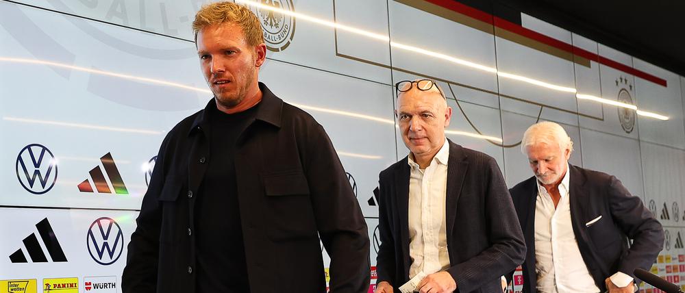 Neuer Frontmann. Julian Nagelsmann (vorne) soll die Nationalmannschaft in eine bessere Zukunft führen.