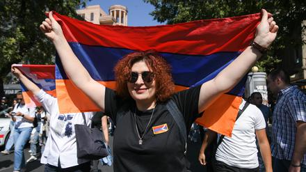Proteste in Eriwan am 22. September 2023.