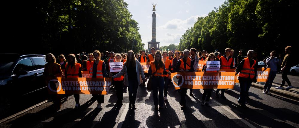 Die „Letzte Generation“ bei einer Demonstration Anfang September. 