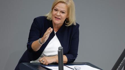 Nancy Faeser im September.
