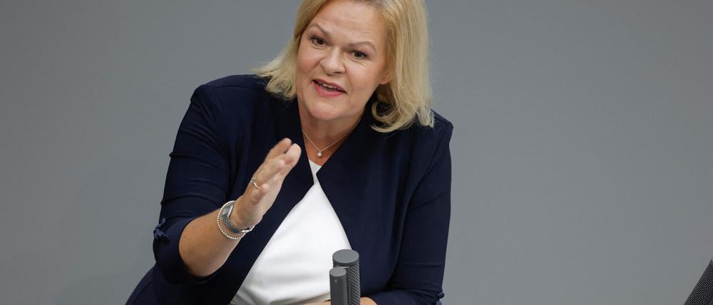 Nancy Faeser im September.