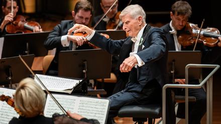 Der Dirigent Herbert Blomstedt am 22. 9.2023 bei den Berliner Philharmonikern