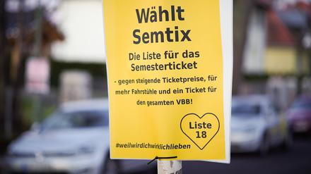 Schwer umkämpftes Semesterticket. Noch 2020 gab es eine Liste für das Semesterticket im Studierendenparlament der FU. 