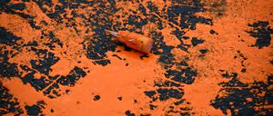 Orange. Die Aktivisten und Aktivistinnen der „Letzten Generation“ hatten ihren Einsatz.