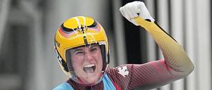Natalie Geisenberger hatte in ihrer Karriere viel Grund zum Jubeln.
