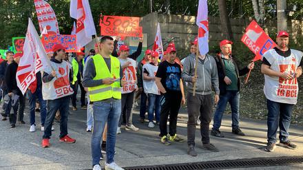 Warnstreik EWN RheinsbergFoto Philipp Ofenloch IGBCE