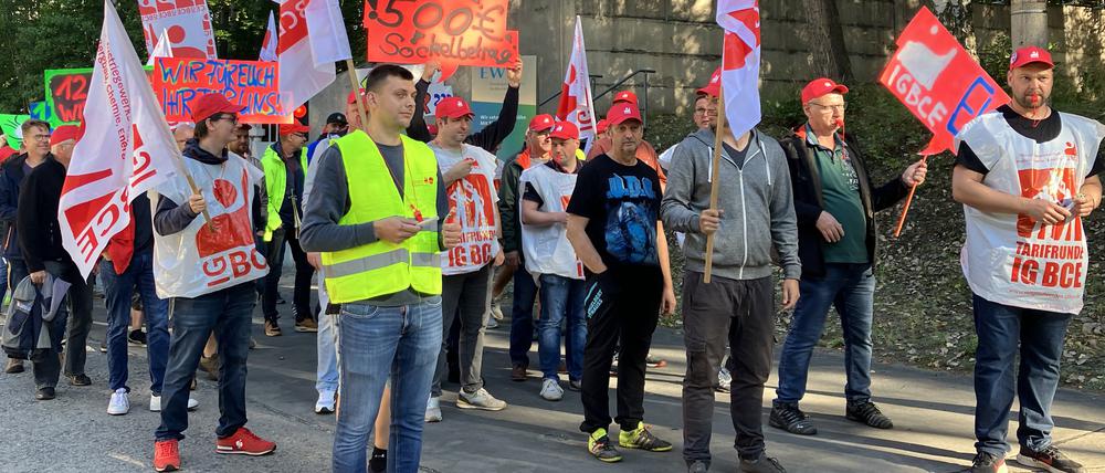 Warnstreik EWN RheinsbergFoto Philipp Ofenloch IGBCE