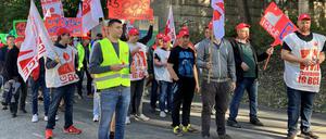 Warnstreik EWN RheinsbergFoto Philipp Ofenloch IGBCE