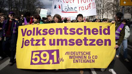 DW enteignen-Demo vom März 2023. 