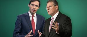 Wopke Hoekstra (links) und Maros Sefcovic: Der eine gilt als zielstrebig, der andere als freundlich, aber hart.