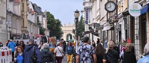 Potsdam, 30.08.2023 / Lokales / Brandenburger Straße, Stadtbilder, Foto: Ottmar Winter PNN ACHTUNG: Foto ist ausschließlich für redaktionelle Berichterstattung der PNN und des TGSP! Eine kommerzielle Nutzung, z.B. Werbung, ist ausgeschlossen. Die Weitergabe an nicht autorisierte Dritte, insbesondere eine weitergehende Vermarktung über Bilddatenbanken, ist unzulässig.