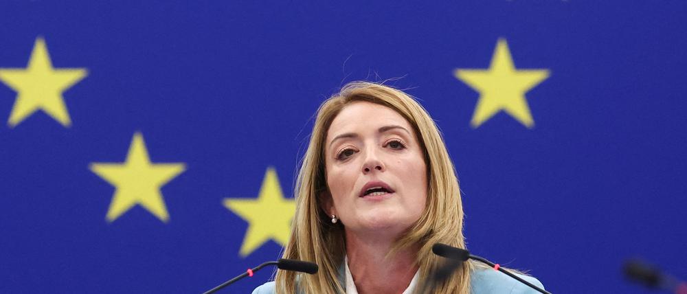 Die Präsidentin des Europäischen Parlaments, Roberta Metsola (Archivbild)