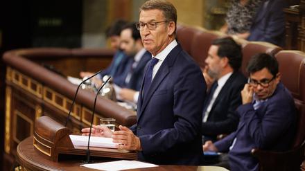 Alberto Nunez Feijoo, Vorsitzender der PP und Kandidat für das Amt des Regierungspräsidenten.
