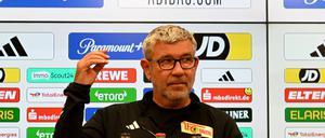 Trotz Niederlagenserie sei die Stimmung beim 1. FC Union gut, betont Urs Fischer. 