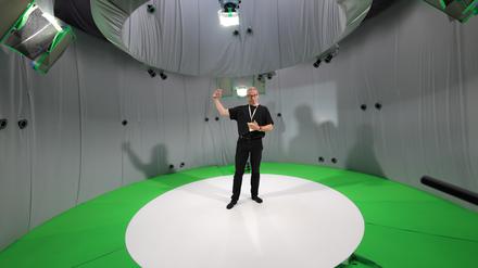 Bei der MediaTech Hub Conference in Potsdam präsentierte des Unternehmen Volucap sein volumetrisches Studio. Dort werden Schauspieler dreidimensional gescannt.