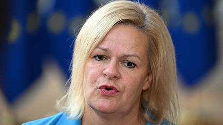 Die deutsche Ressortchefin Nancy Faeser beim EU-Innenministerrat in Brüssel.