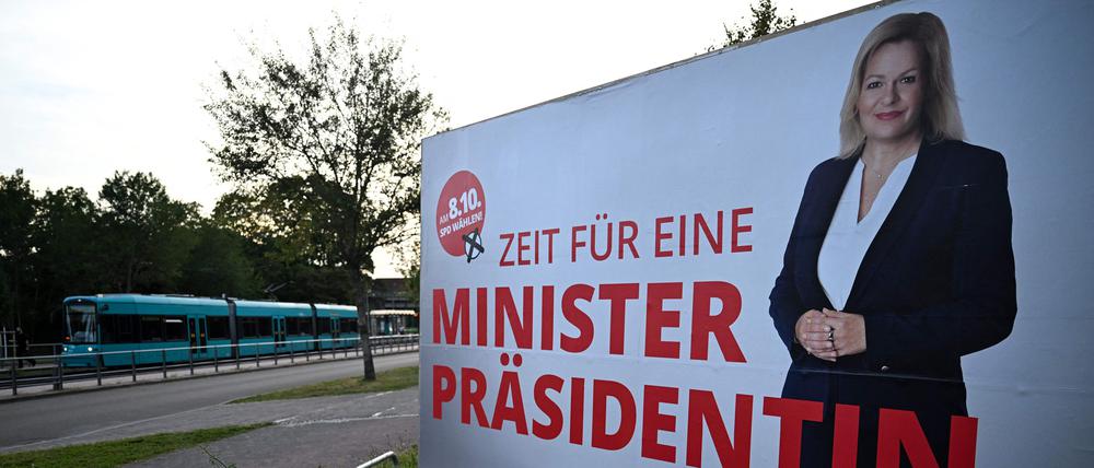 Nancy Faeser verlagert ihren Wahlkampf am Samstag aufs Wasser.