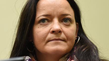 Mitglied der rechtsextremen Terrorzelle NSU, Beate Zschäpe, im Oberlandesgericht München am 6. Oktober 2016.