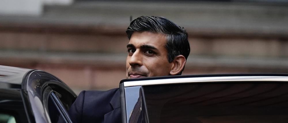 Aus der Limousine für die Limousine: Der britische Premier Rishi Sunak