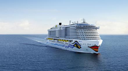 Die„Aida Nova“, ein Kreuzfahrtschiff der AIDA Flotte. 