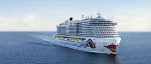Die„Aida Nova“, ein Kreuzfahrtschiff der AIDA Flotte. 