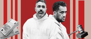 Arafat A.-Ch. sitzt im Oberlandesgericht bei der Fortsetzung eines Zivilprozesses zwischen ihm und dem Rapper Bushido um eine Wohnanlage in Rüdersdorf (Märkisch-Oderland)