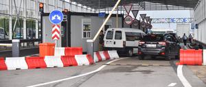 Ein polnischer Grenzkontrollposten an der polnisch-ukranischen Grenze.