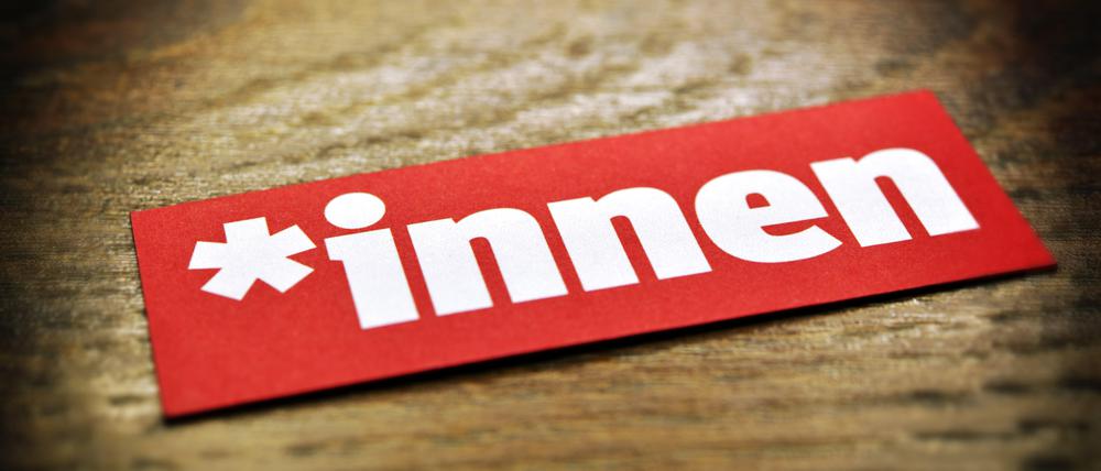 Gendersternchen mit Schriftzug Innen, Symbolfoto Gendersprache
Gender