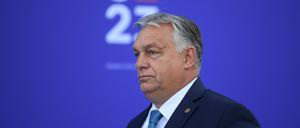 Ungarns Ministerpräsident Viktor Orban trifft am 6. Oktober 2023 zum zweiten Tag des Gipfeltreffens der Europäischen Politischen Gemeinschaft im Palacio de Congreso in Granada, Südspanien, ein. 