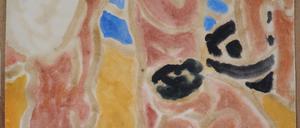 Rote Badende am Strand, 1965. Aquarell 73.0 x 57.7 cm Foto Hans Böhm