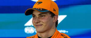 Startet ganz vorn. Mc Laren’s Fahrer Oscar Piastri.
