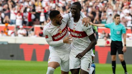 Serhou Guirassy (r.) durfte am Samstag über drei eigene Treffer jubeln.