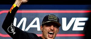 Wieder mal ich. Max Verstappen feiert.