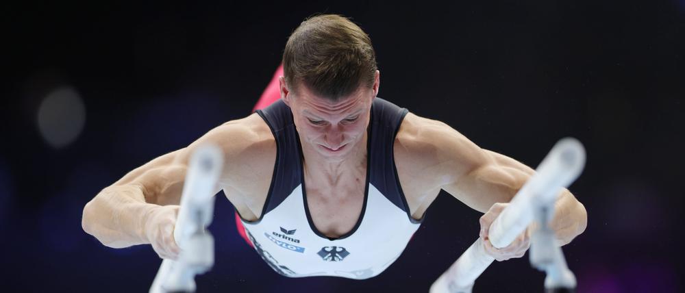 Lukas Dauser am Barren.