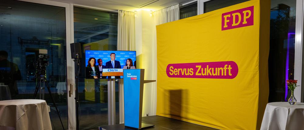 „Wahlparty“ der FDP im Restaurant Ella in München. 