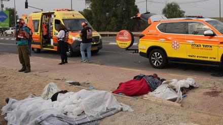 Getötete israelische Zivillisten nahe der Grenze zu Gaza.